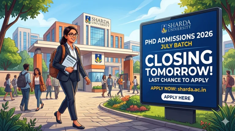 Sharda University PhD Admission 2026 Closing Tomorrow for July Batch