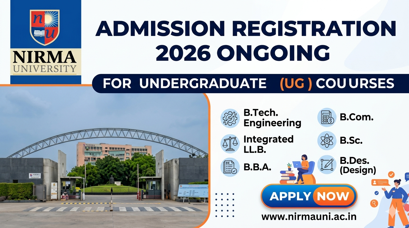 Nirma University Admission Registration 2026 Ongoing for UG Courses