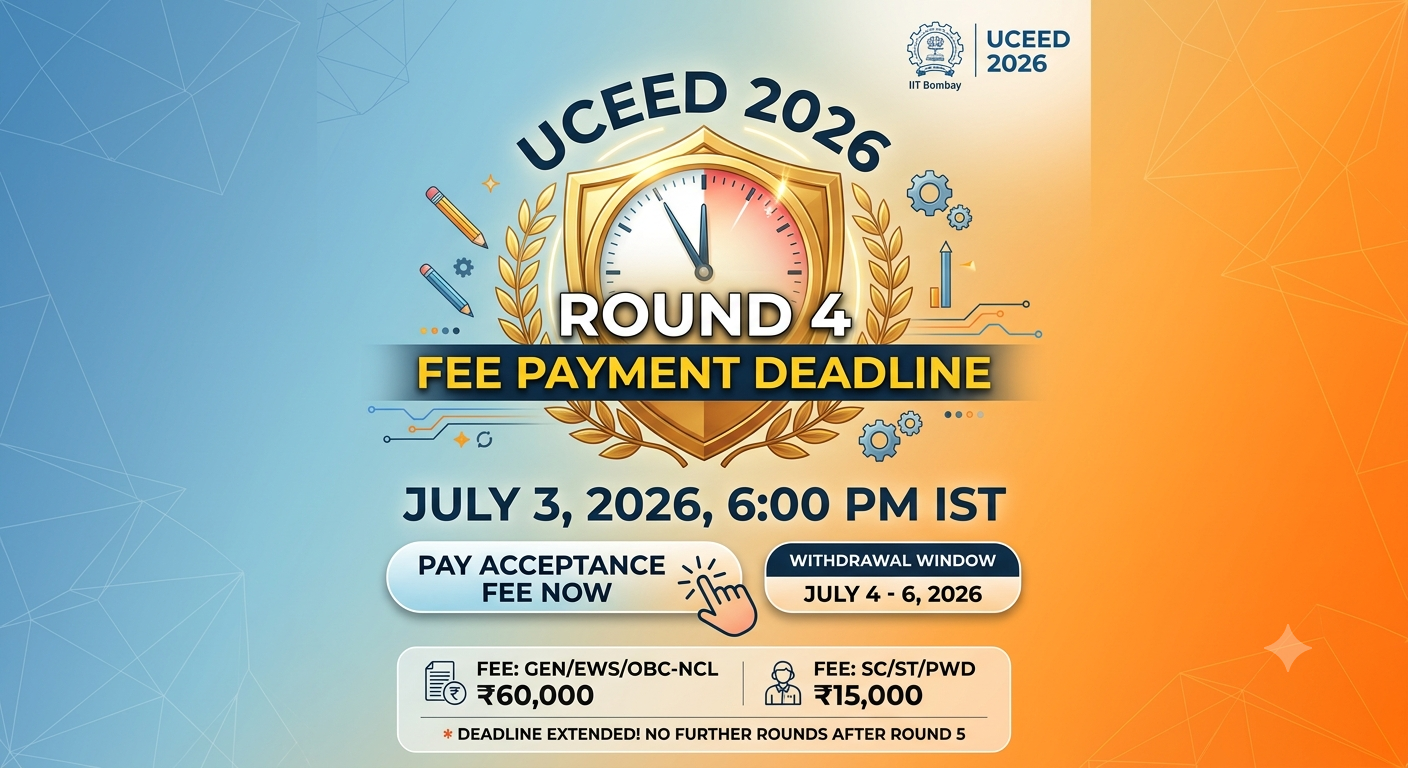 UCEED 2026 Round 4 Fee Payment Deadline