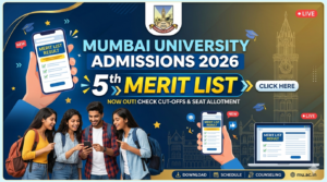 Mumbai University Fifth Merit List 2026 OUT: