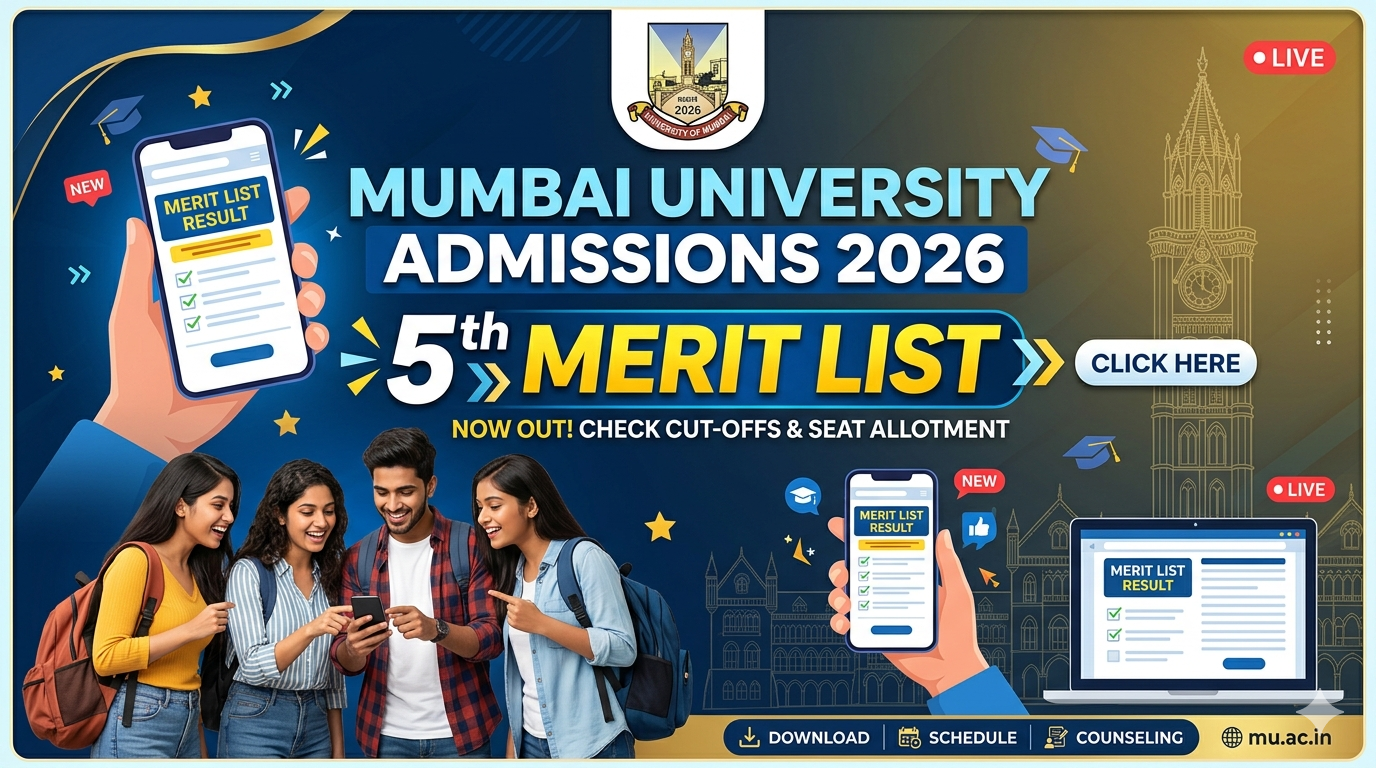 Mumbai University Fifth Merit List 2026 OUT: