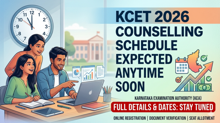 KCET 2026 Counselling Schedule Expected Anytime Soon