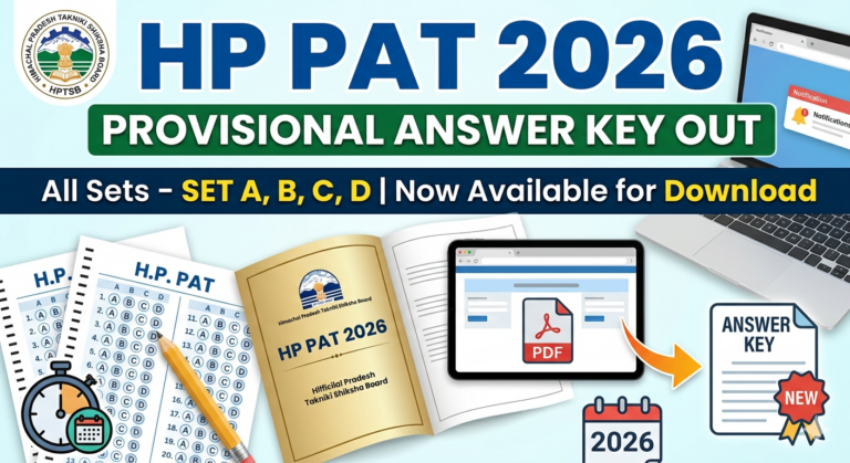 HP PAT 2026 Provisional Answer Key Out for All Sets;