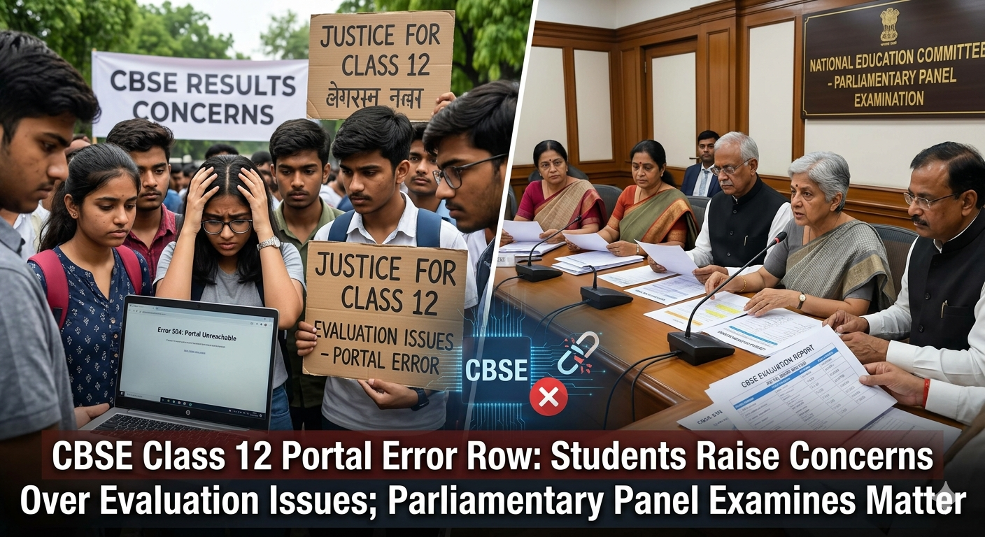CBSE Class 12 Portal Error Row: Students Raise Concerns Over Evaluation Issues; Parliamentary Panel Examines Matter