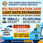 IPU Registration 2026 Last Date Extended for MBA, PG Diploma Courses; Apply by June 30