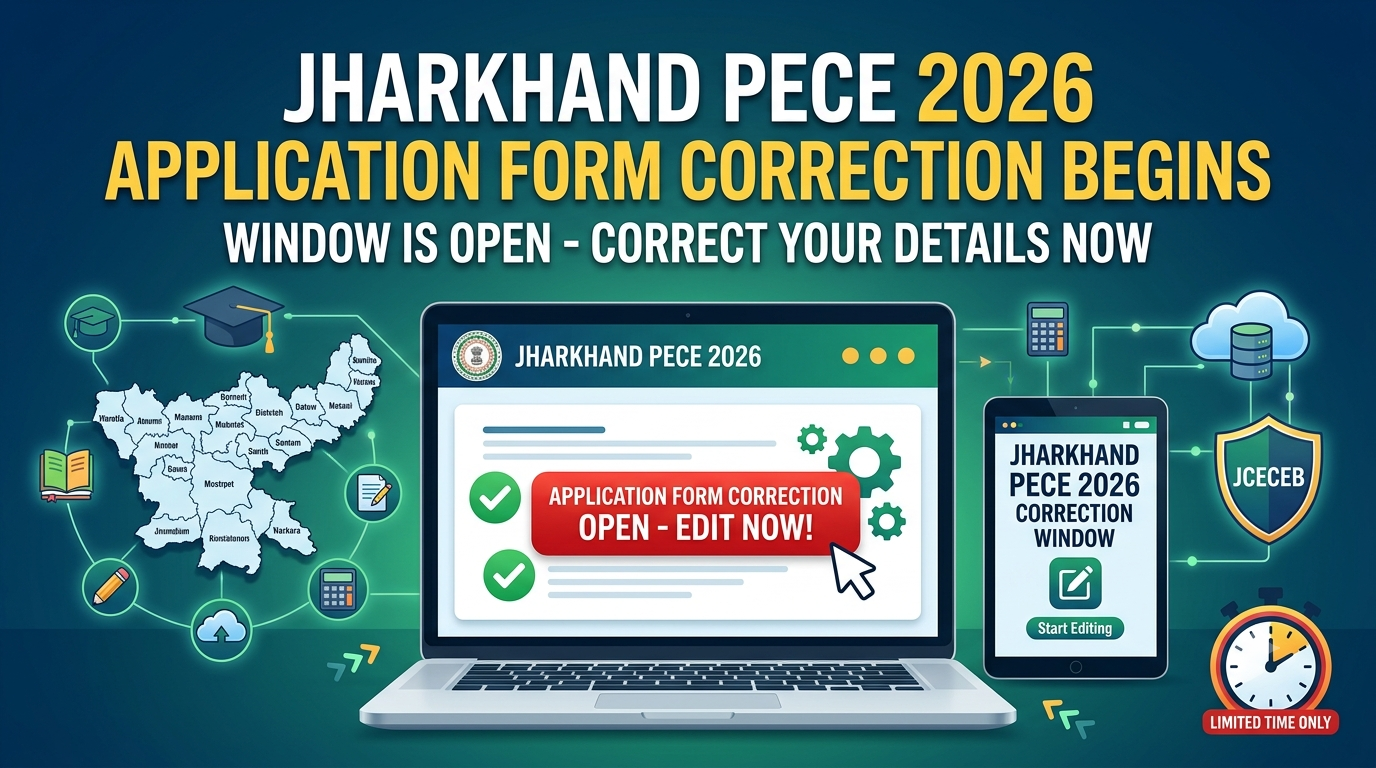 Jharkhand PECE 2026 Application Form Correction Begins