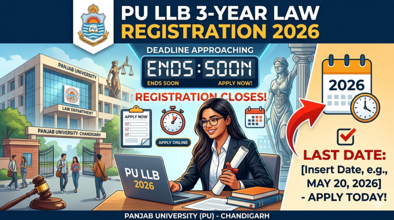 PU LLB 3-Year Law Registration 2026 Ends