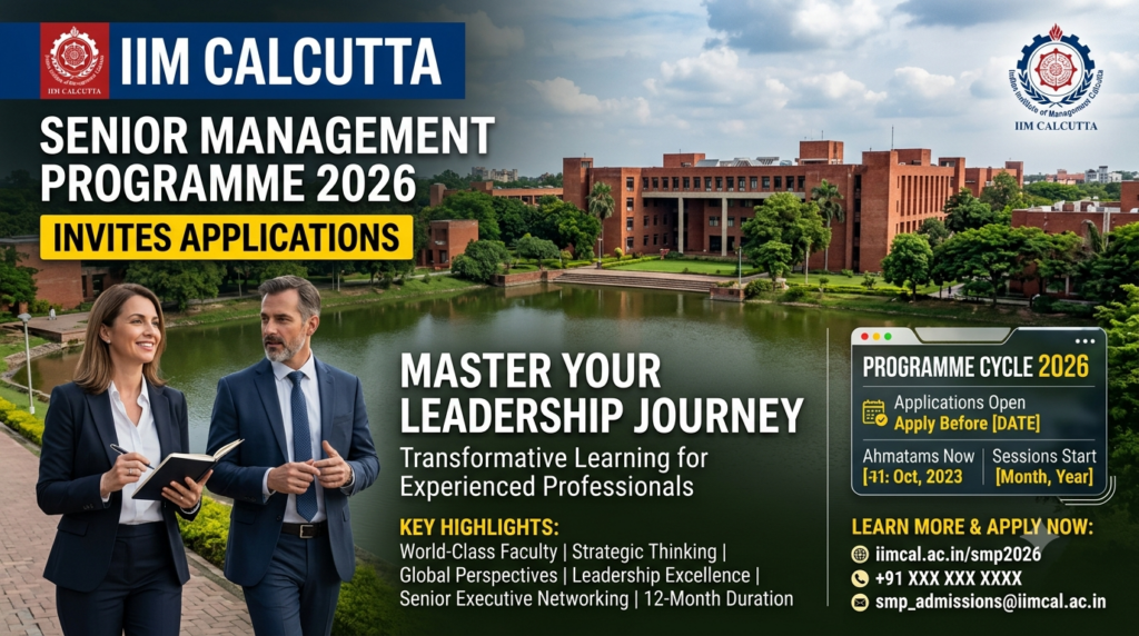 IIM Calcutta Invites Applications for Senior Management Programme 2026; Check Eligibility, Duration and Key Details