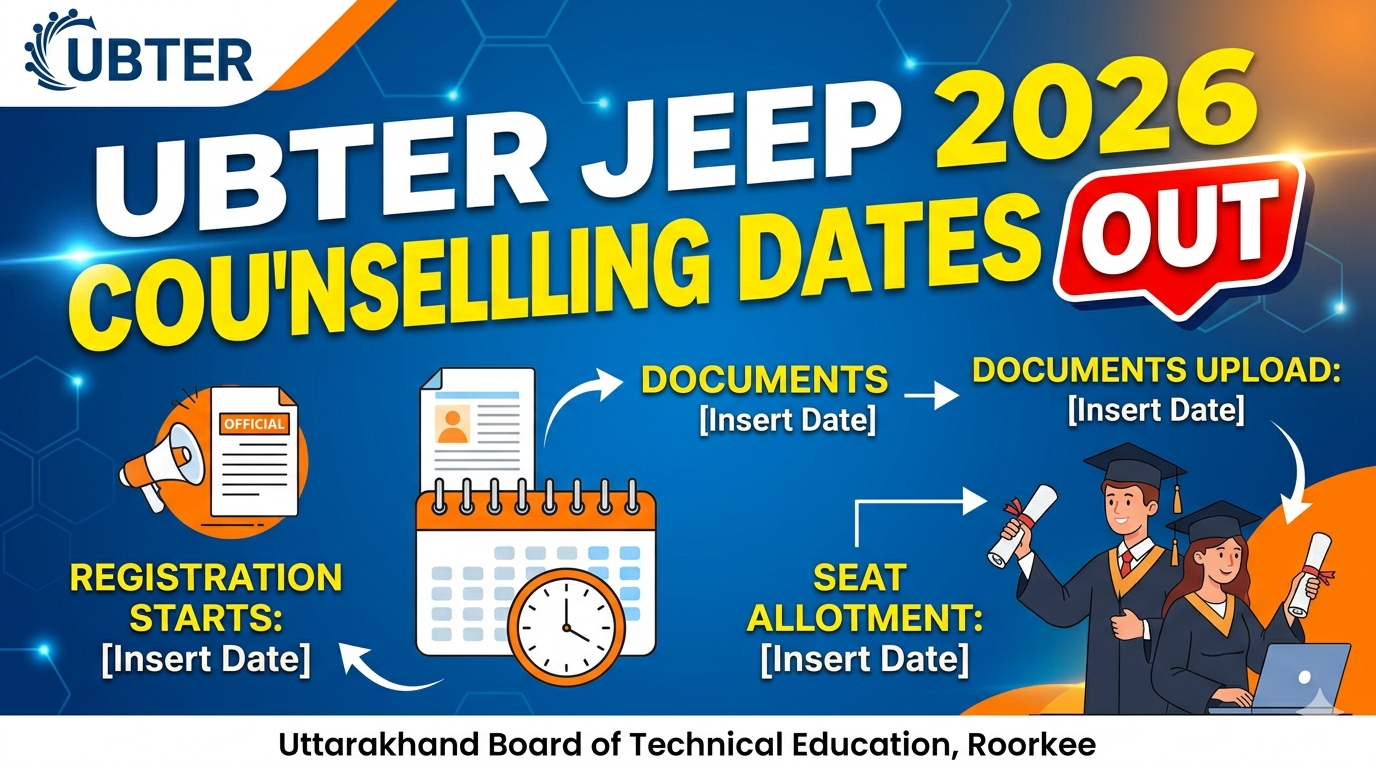 UBTER JEEP 2026 Counselling Dates Out