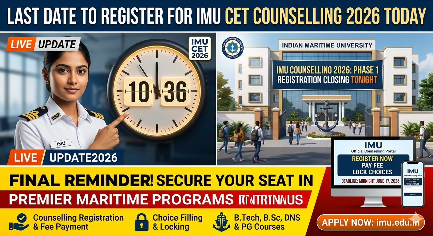 Last Date to Register for IMU CET Counselling 2026 Today
