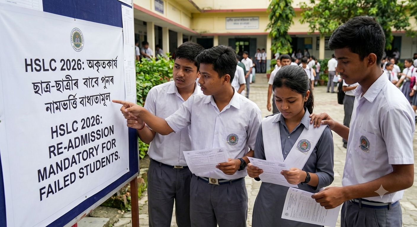Assam HSLC 2026 Re-admission Mandatory for Failed Students