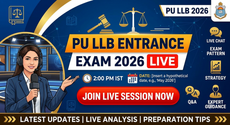 PU LLB Entrance Exam 2026 Live