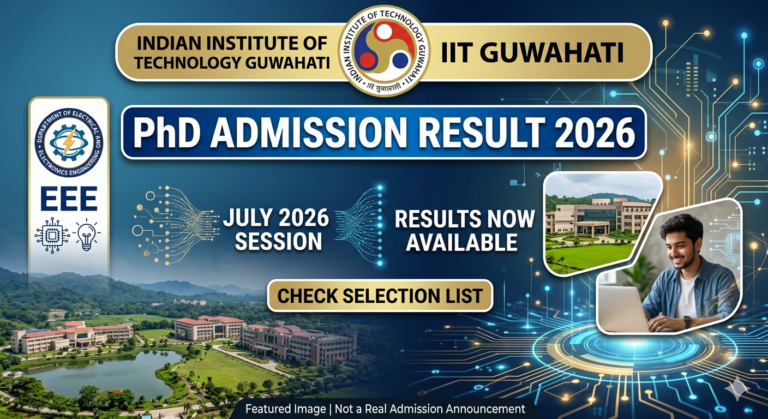 IIT Guwahati PhD EEE Admission Result 2026 Declared