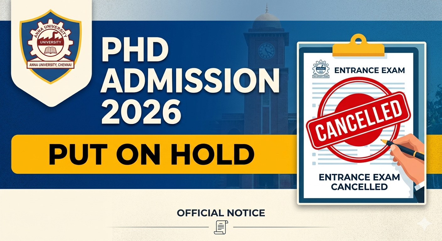 Anna University PhD Admission 2026 Put on Hold