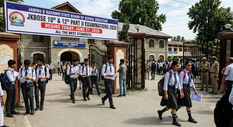 JKBOSE 10th, 12th Part II Exam 2026 Begins on June 27