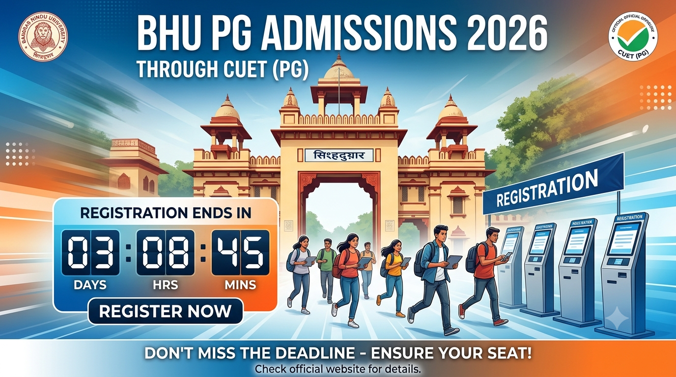 BHU PG Registration 2026 Through CUET PG Ends Soon