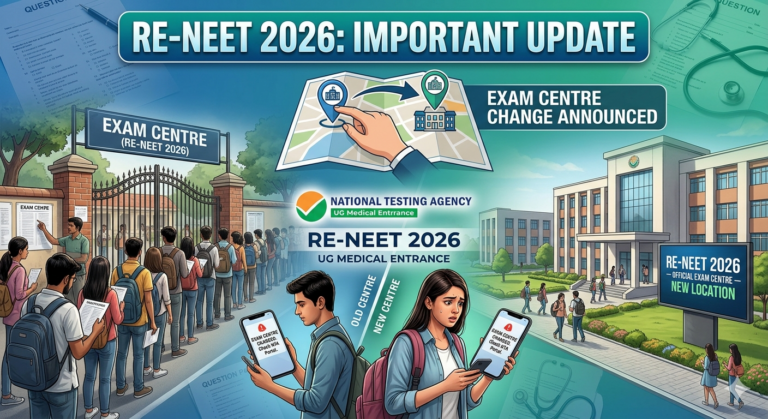 Re-NEET 2026: NTA Announces Change in Exam Centre