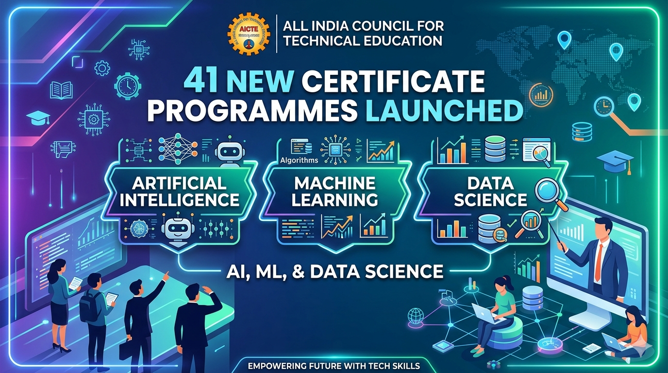 AICTE Launches 41 Certificate Programmes in AI, ML, Data Science