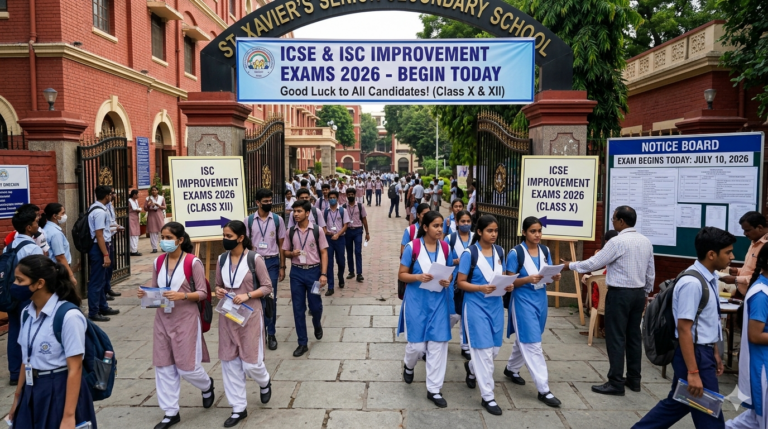 ICSE, ISC Improvement Exams 2026 Begin Today
