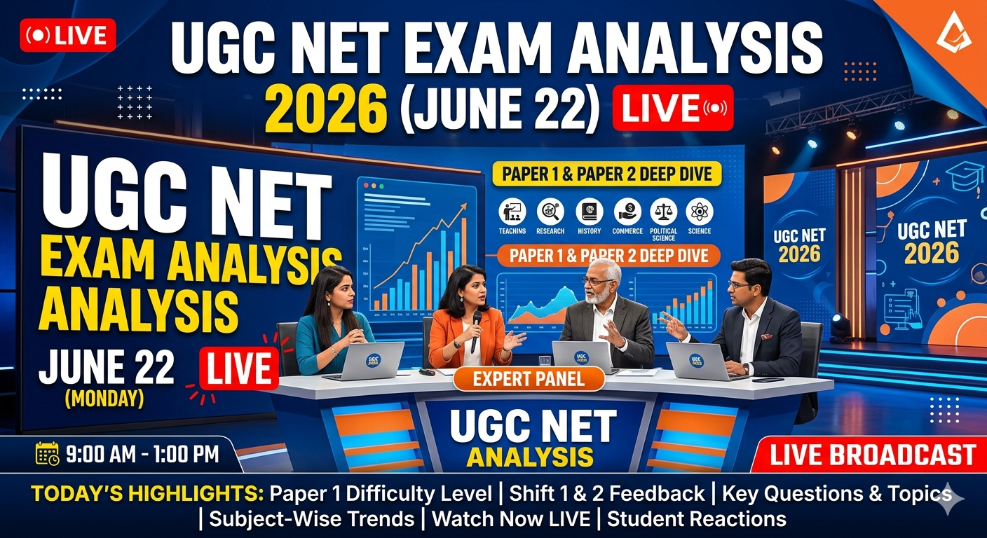 UGC NET Exam Analysis 2026 (June 22) Live
