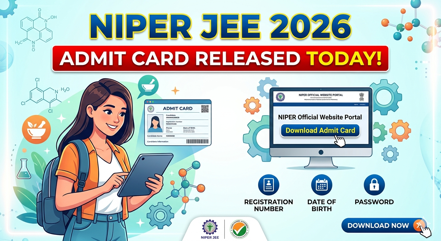 NIPER JEE 2026 Admit Card TODAY