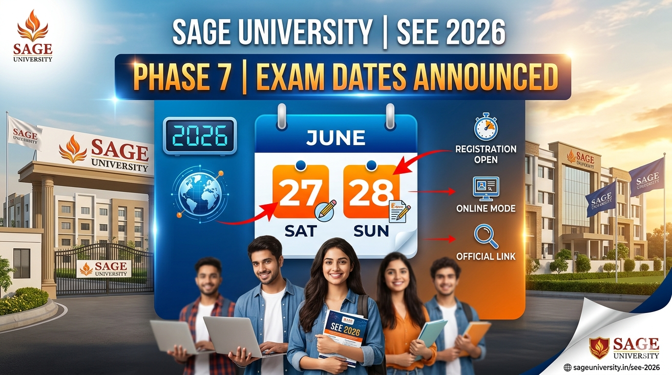 SAGE University SEE 2026 Phase 7 Exam Dates Announced for June 27 and 28