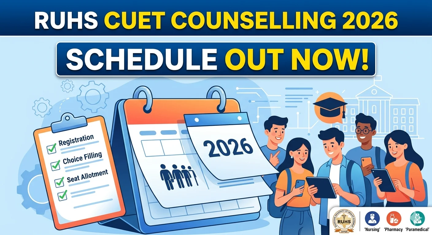 RUHS CUET Counselling 2026 Schedule Out