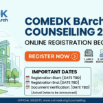 COMEDK BArch Counselling 2026 Registration Begins; Upload Documents By June 29