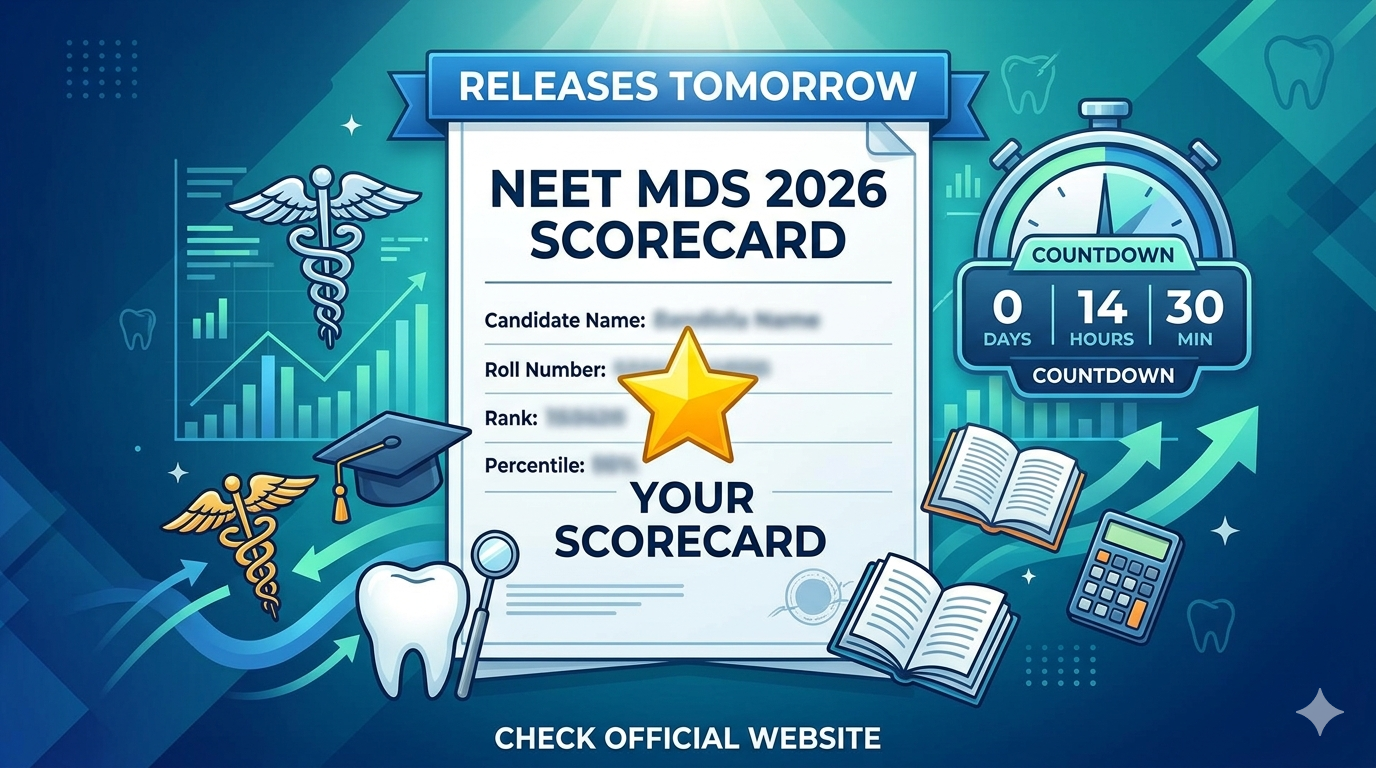 NEET MDS 2026 Scorecard Releases Tomorrow
