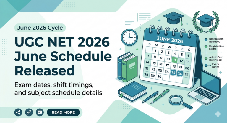 UGC NET 2026 June Schedule Released