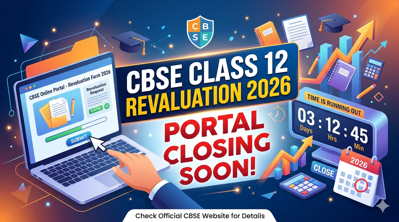 CBSE Class 12 Revaluation 2026 Portal Closing Soon