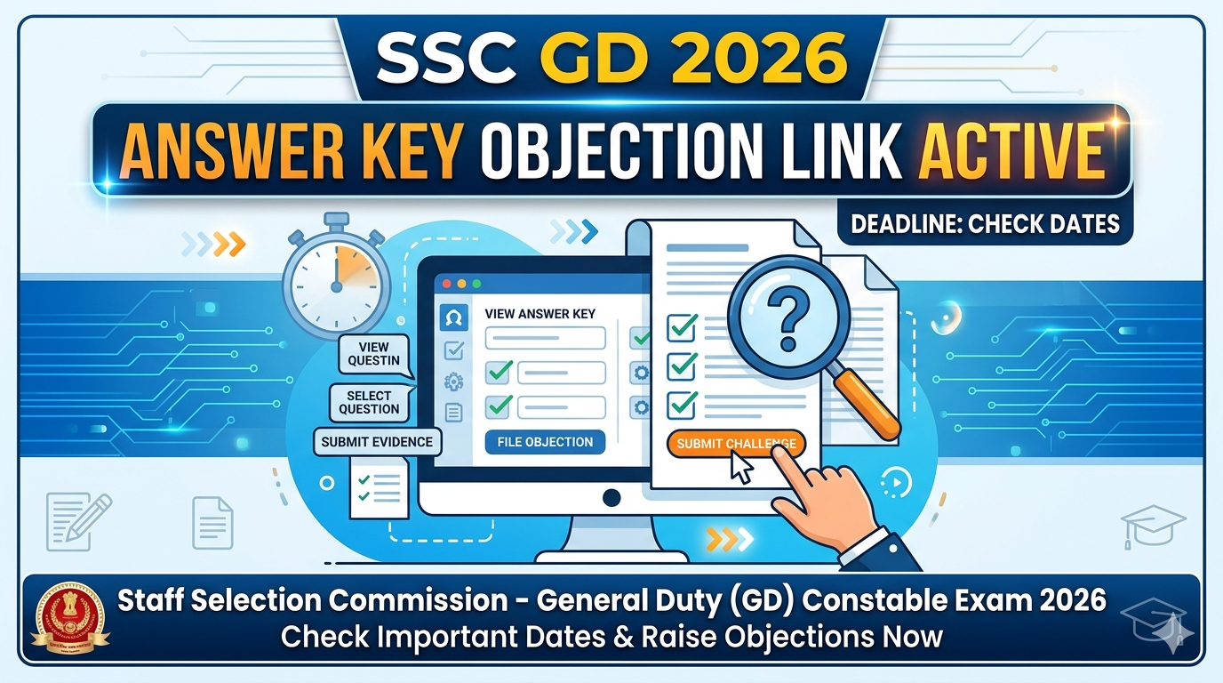 SSC GD 2026 Answer Key Objection Link Active
