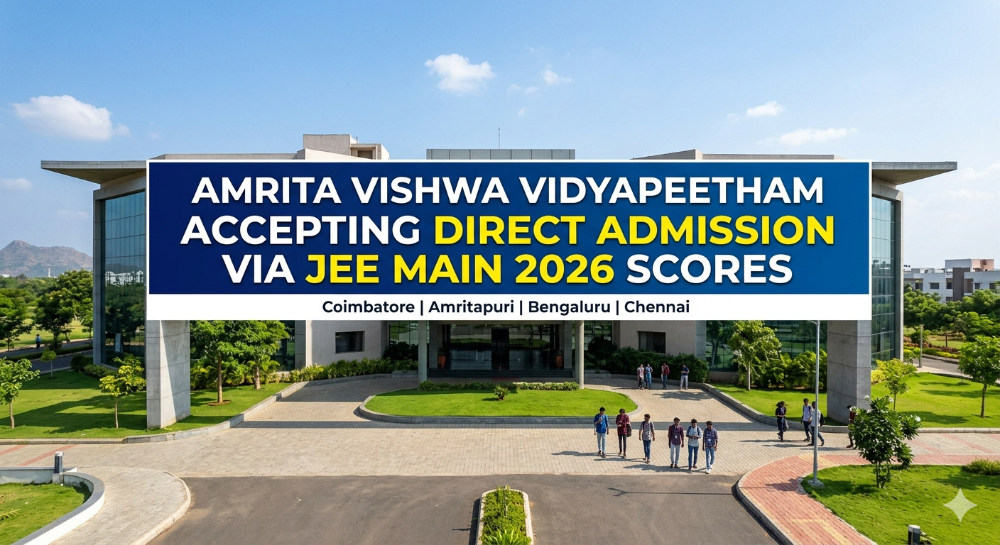 Amrita Vishwa Vidyapeetham Accepting Direct Admission via JEE Main 2026 Scores