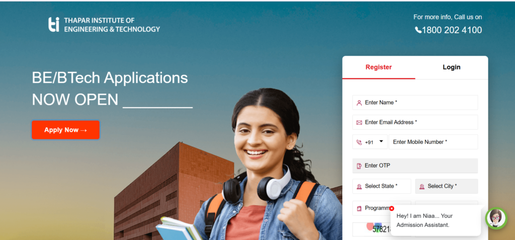 Thapar University BTech Admission 2026