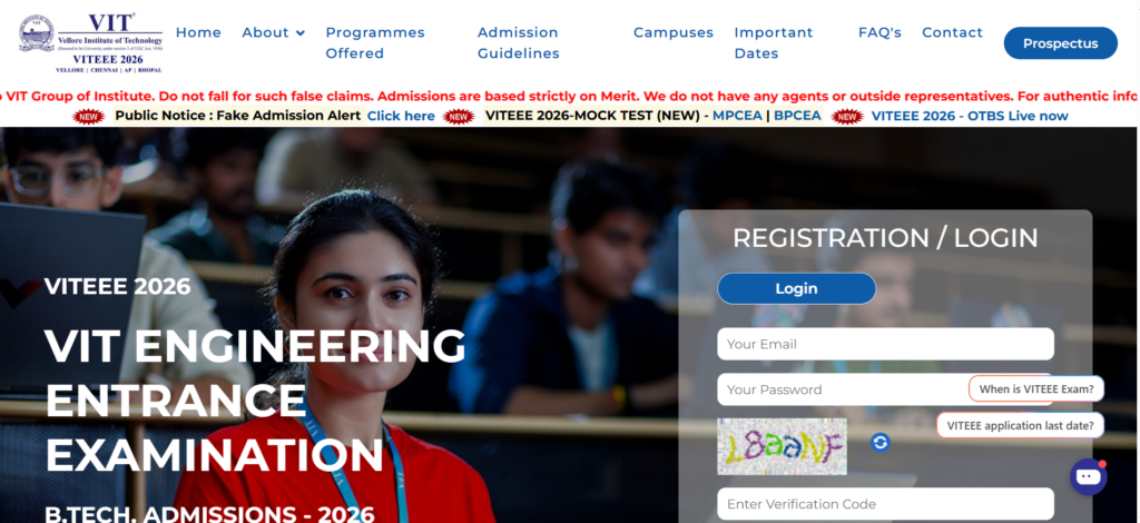 VITEEE 2026 Phase 5 Choice-Filling Starts Tomorrow