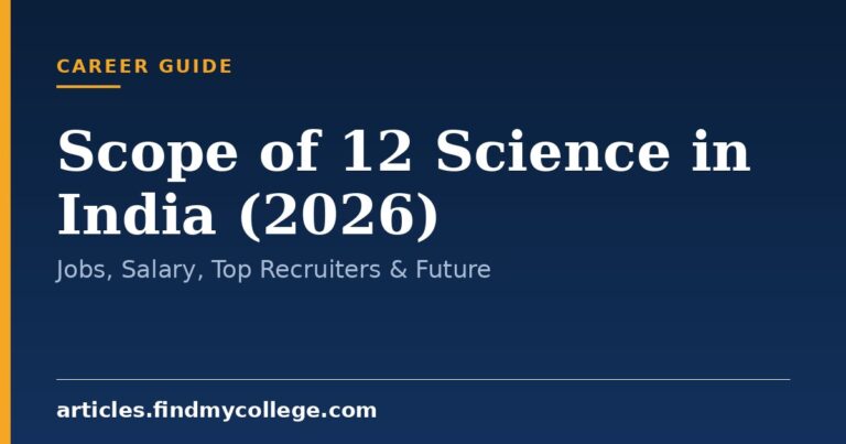 Scope of 12 Science in India (2026): Jobs, Salary, Top Recruiters & Future
