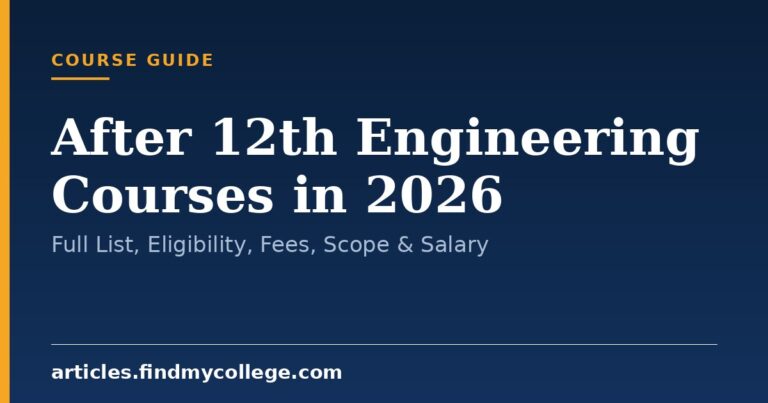 After 12th Engineering Courses in 2026: Full List, Eligibility, Fees, Scope & Salary