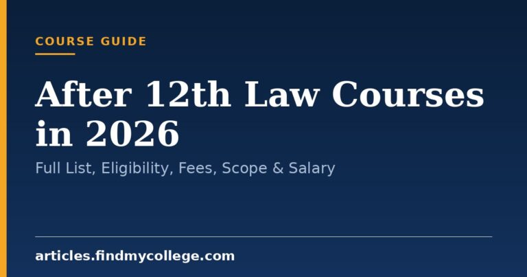After 12th Law Courses in 2026: Full List, Eligibility, Fees, Scope & Salary