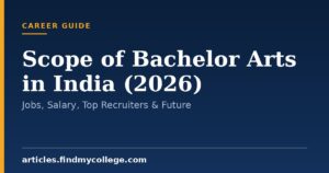 Scope of Bachelor Arts in India (2026): Jobs, Salary, Top Recruiters & Future