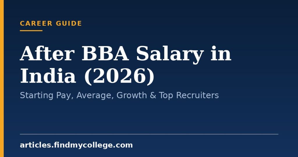 After BBA Salary in India (2026): Starting Pay, Average, Growth & Top Recruiters
