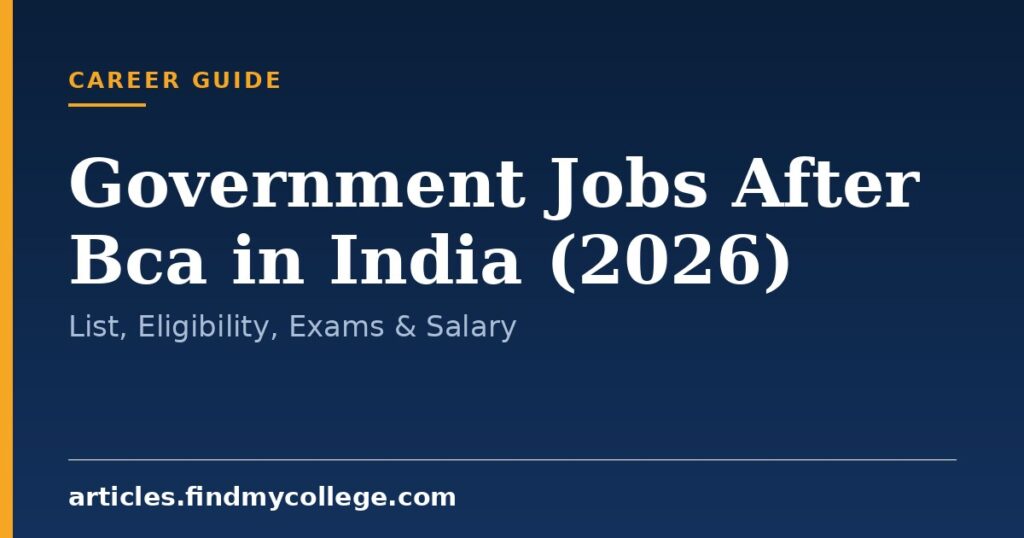 Government Jobs After Bca in India (2026): List, Eligibility, Exams ...