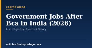Government Jobs After Bca in India (2026): List, Eligibility, Exams & Salary