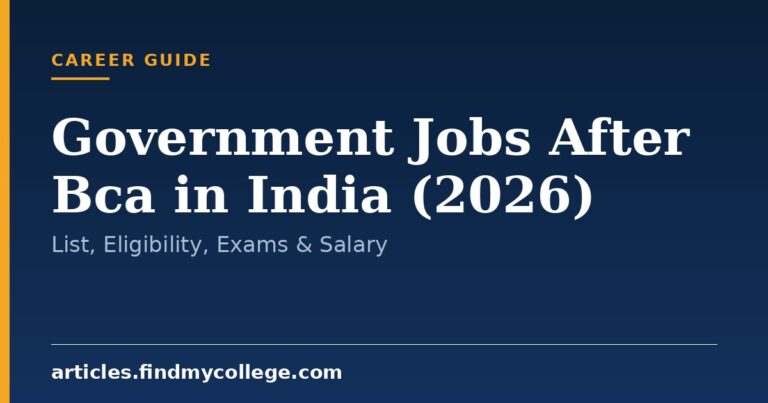 Government Jobs After Bca in India (2026): List, Eligibility, Exams & Salary