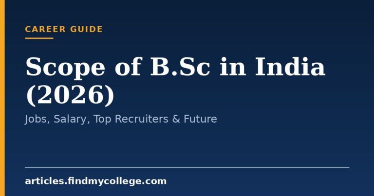 Scope of B.Sc in India (2026): Jobs, Salary, Top Recruiters & Future