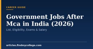 Government Jobs After Mca in India (2026): List, Eligibility, Exams & Salary