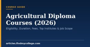 Agricultural Diploma Courses (2026): Eligibility, Duration, Fees, Top Institutes & Job Scope