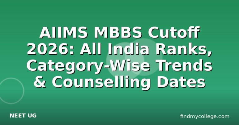 AIIMS MBBS Cutoff 2026: All India Ranks, Category-Wise Trends & Counselling Dates