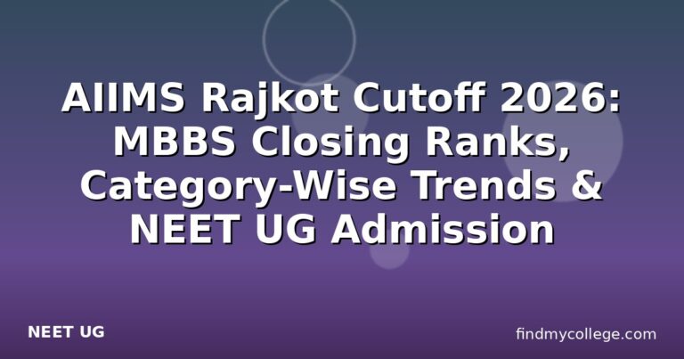 AIIMS Rajkot Cutoff 2026: MBBS Closing Ranks, Category-Wise Trends & NEET UG Admission