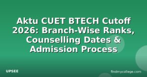 Aktu CUET BTECH Cutoff 2026: Branch-Wise Ranks, Counselling Dates & Admission Process