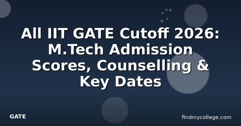 All IIT GATE Cutoff 2026: M.Tech Admission Scores, Counselling & Key Dates
